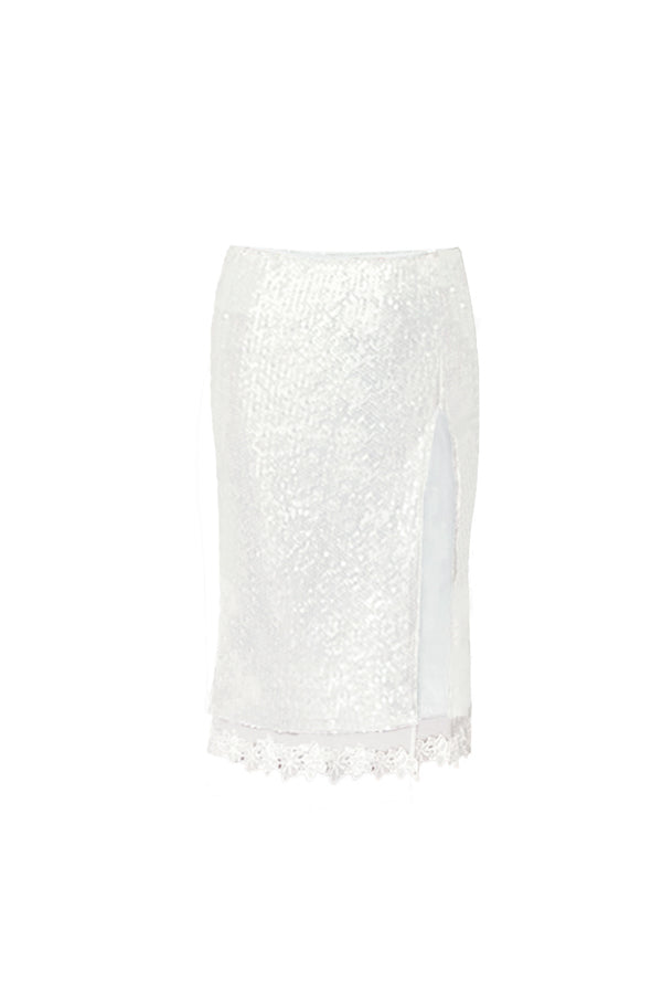 J TheChosen Sequin Lace Skirt